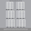 Room Divider - Handmade Eco-Urban® Brooklyn Door Pair DD6308F - Frosted Glass - Premium Primed - Colour & Size Options