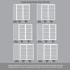 Room Divider - Handmade Eco-Urban® Brooklyn Door Pair DD6308C - Clear Glass - Premium Primed - Colour & Size Options