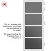 Urban Ultimate® Room Divider Brooklyn 4 Pane Door Pair DD6308T - Tinted Glass with Matching Side - Colour & Size Options