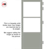 Urban Ultimate® Room Divider Berkley 2 Pane 1 Panel Door DD6309F - Frosted Glass with Full Glass Side - Colour & Size Options