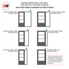 Bespoke Room Divider - Eco-Urban® Staten Door DD6310F - Frosted Glass with Full Glass Side - Premium Primed - Colour & Size Options