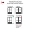 Bespoke Room Divider - Eco-Urban® Staten Eco-Urban® Door Pair DD6310F - Frosted Glass with Full Glass Side - Premium Primed - Colour & Size Options