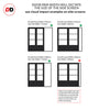 Bespoke Room Divider - Eco-Urban® Staten Eco-Urban® Door Pair DD6310C - Clear Glass with Full Glass Side - Premium Primed - Colour & Size Options