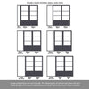 Room Divider - Handmade Eco-Urban® Staten Door Pair DD6310F - Frosted Glass - Premium Primed - Colour & Size Options