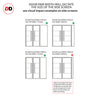 Bespoke Room Divider - Eco-Urban® Boston Door Pair DD6311F - Frosted Glass with Full Glass Side - Premium Primed - Colour & Size Options