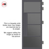 Urban Ultimate® Room Divider Boston 4 Pane Door Pair DD6311T - Tinted Glass with Matching Sides - Colour & Size Options