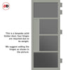 Boston 4 Pane Solid Wood Internal Door Pair UK Made DD6311 - Tinted Glass - Eco-Urban® Mist Grey Premium Primed