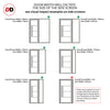 Bespoke Room Divider - Eco-Urban® Boston Door DD6311F - Frosted Glass with Full Glass Side - Premium Primed - Colour & Size Options