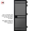 Sheffield 5 Pane Solid Wood Internal Door UK Made DD6312 - Tinted Glass - Eco-Urban® Shadow Black Premium Primed