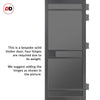Sheffield 5 Pane Solid Wood Internal Door Pair UK Made DD6312 - Tinted Glass - Eco-Urban® Stormy Grey Premium Primed