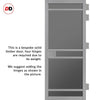 Urban Ultimate® Room Divider Sheffield 5 Pane Door Pair DD6312T - Tinted Glass with Full Glass Side - Colour & Size Options