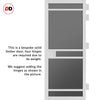 Sheffield 5 Pane Solid Wood Internal Door UK Made DD6312 - Tinted Glass - Eco-Urban® Cloud White Premium Primed