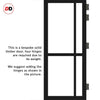 Urban Ultimate® Room Divider Marfa 4 Pane Door DD6313C with Matching Side - Clear Glass - Colour & Height Options