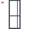 Handmade Eco-Urban® Marfa 4 Pane Double Absolute Evokit Pocket Door DD6313SG - Frosted Glass - Colour & Size Options