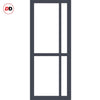 Handmade Eco-Urban Marfa 4 Pane Double Evokit Pocket Door DD6313SG - Frosted Glass - Colour & Size Options