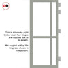 Urban Ultimate® Room Divider Marfa 4 Pane Door DD6313F - Frosted Glass with Matching Side - Colour & Size Options