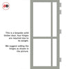 Urban Ultimate® Room Divider Marfa 4 Pane Door DD6313F - Frosted Glass with Full Glass Side - Colour & Size Options