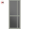 Urban Ultimate® Room Divider Marfa 4 Pane Door DD6313T - Tinted Glass with Matching Side - Colour & Size Options