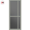 Urban Ultimate® Room Divider Marfa 4 Pane Door Pair DD6313T - Tinted Glass with Full Glass Side - Colour & Size Options