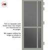 Urban Ultimate® Room Divider Marfa 4 Pane Door Pair DD6313T - Tinted Glass with Full Glass Side - Colour & Size Options
