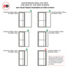 Bespoke Room Divider - Eco-Urban® Marfa Door DD6313C - Clear Glass with Full Glass Side - Premium Primed - Colour & Size Options