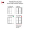 Bespoke Room Divider - Eco-Urban® Marfa Door Pair DD6313C - Clear Glass with Full Glass Side - Premium Primed - Colour & Size Options