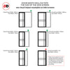 Bespoke Room Divider - Eco-Urban® Glasgow Door DD6314F - Frosted Glass with Full Glass Side - Premium Primed - Colour & Size Options