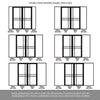 Room Divider - Handmade Eco-Urban® Glasgow with Two Sides DD6314F - Frosted Glass - Premium Primed - Colour & Size Options