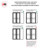 Bespoke Room Divider - Eco-Urban® Glasgow Door Pair DD6314F - Frosted Glass with Full Glass Side - Premium Primed - Colour & Size Options