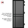 Glasgow 6 Pane Solid Wood Internal Door UK Made DD6314 - Tinted Glass - Eco-Urban® Shadow Black Premium Primed