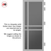 Glasgow 6 Pane Solid Wood Internal Door UK Made DD6314 - Tinted Glass - Eco-Urban® Mist Grey Premium Primed