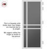 Urban Ultimate® Room Divider Glasgow 6 Pane Door Pair DD6314T - Tinted Glass with Full Glass Side - Colour & Size Options