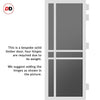 Urban Ultimate® Room Divider Glasgow 6 Pane Door Pair DD6314T - Tinted Glass with Full Glass Sides - Colour & Size Options