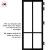 Urban Ultimate® Room Divider Bronx 4 Pane Door Pair DD6315C with Matching Side - Clear Glass - Colour & Height Options