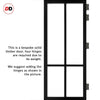 Urban Ultimate® Room Divider Bronx 4 Pane Door Pair DD6315C with Matching Sides - Clear Glass - Colour & Height Options