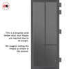 Bronx 4 Pane Solid Wood Internal Door UK Made DD6315 - Tinted Glass - Eco-Urban® Stormy Grey Premium Primed