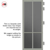 Bronx 4 Pane Solid Wood Internal Door Pair UK Made DD6315 - Tinted Glass - Eco-Urban® Mist Grey Premium Primed