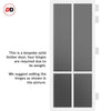 Bronx 4 Pane Solid Wood Internal Door UK Made DD6315 - Tinted Glass - Eco-Urban® Cloud White Premium Primed