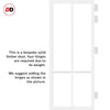 Urban Ultimate® Room Divider Bronx 4 Pane Door DD6315F - Frosted Glass with Full Glass Side - Colour & Size Options