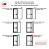 Bespoke Room Divider - Eco-Urban® Leith Door DD6316F - Frosted Glass with Full Glass Side - Premium Primed - Colour & Size Options