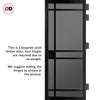 Leith 9 Pane Solid Wood Internal Door Pair UK Made DD6316 - Tinted Glass - Eco-Urban® Shadow Black Premium Primed