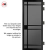 Leith 9 Pane Solid Wood Internal Door UK Made DD6316 - Tinted Glass - Eco-Urban® Shadow Black Premium Primed