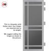 Leith 9 Pane Solid Wood Internal Door Pair UK Made DD6316 - Tinted Glass - Eco-Urban® Mist Grey Premium Primed