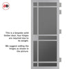 Leith 9 Pane Solid Wood Internal Door UK Made DD6316 - Tinted Glass - Eco-Urban® Mist Grey Premium Primed