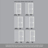 Room Divider - Handmade Eco-Urban® Leith Door DD6316C - Clear Glass - Premium Primed - Colour & Size Options