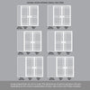 Room Divider - Handmade Eco-Urban® Leith Door Pair DD6316C - Clear Glass - Premium Primed - Colour & Size Options