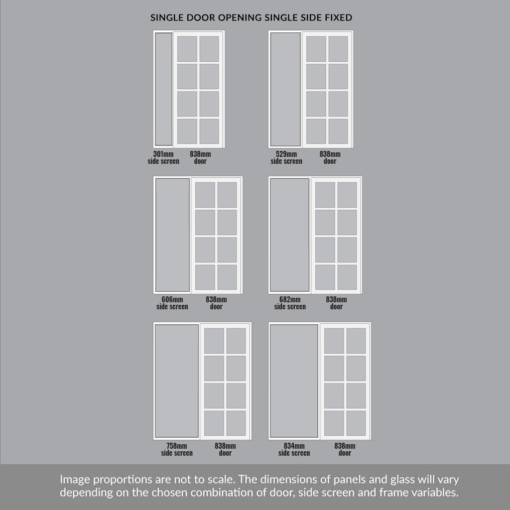 Room Divider - Handmade Eco-Urban® Perth Door DD6318C - Clear Glass