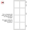 Urban Ultimate® Room Divider Perth 8 Pane Door Pair DD6318F - Frosted Glass with Matching Sides - Colour & Size Options