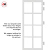 Urban Ultimate® Room Divider Perth 8 Pane Door Pair DD6318F - Frosted Glass with Full Glass Sides - Colour & Size Options