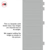 Handmade Eco-Urban Oslo 7 Panel Door Pair DD6400 - Light Grey Premium Primed